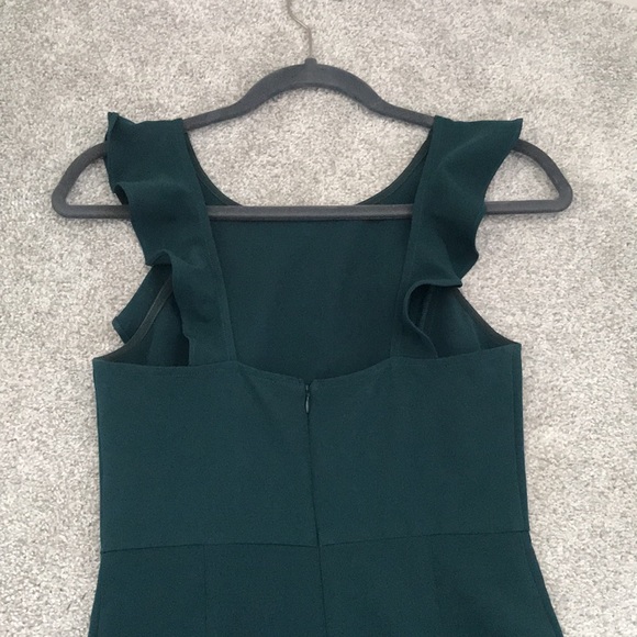 Emerald/Teal Midi Dress with Ruffle Detail - Picture 6 of 7